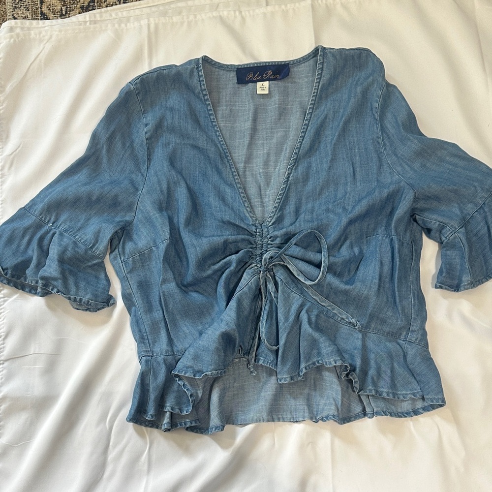 Denim Tie Up Shirt